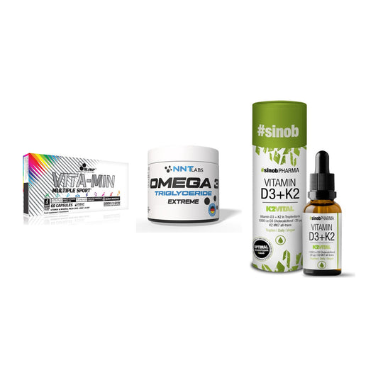 Grundversorgung: Olimp Vita-Min + NNT Omega 3 + Sinob Vitamin – alle enthaltenen Artikel