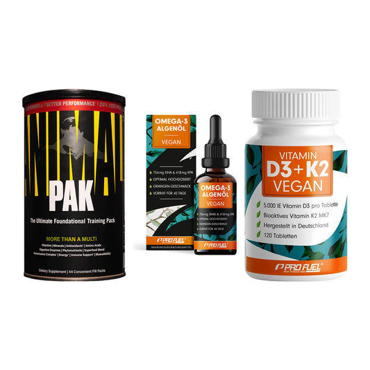 Grundversorgung: Universal + ProFuel Omega 3 + ProFuel Vitamin – alle enthaltenen Artikel