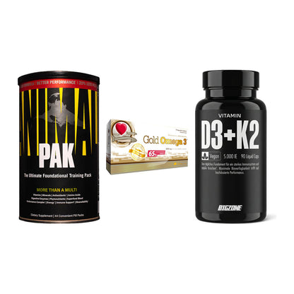 Grundversorgung: Universal + Olimp Omega 3 + Big Zone – alle enthaltenen Artikel