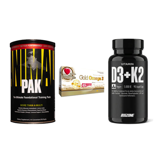 Grundversorgung: Universal + Olimp Omega 3 + Big Zone – alle enthaltenen Artikel
