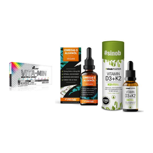 Grundversorgung: Olimp Vita-Min + ProFuel Omega 3 + Sinob Vitamin – alle enthaltenen Artikel