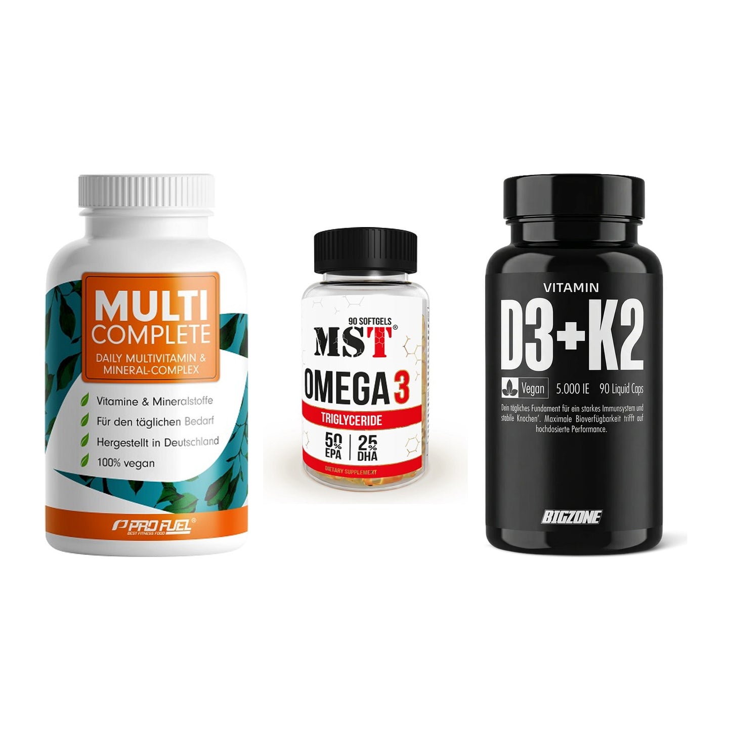 Grundversorgung: ProFuel MULTI + MST Omega 3 + Big Zone – alle enthaltenen Artikel
