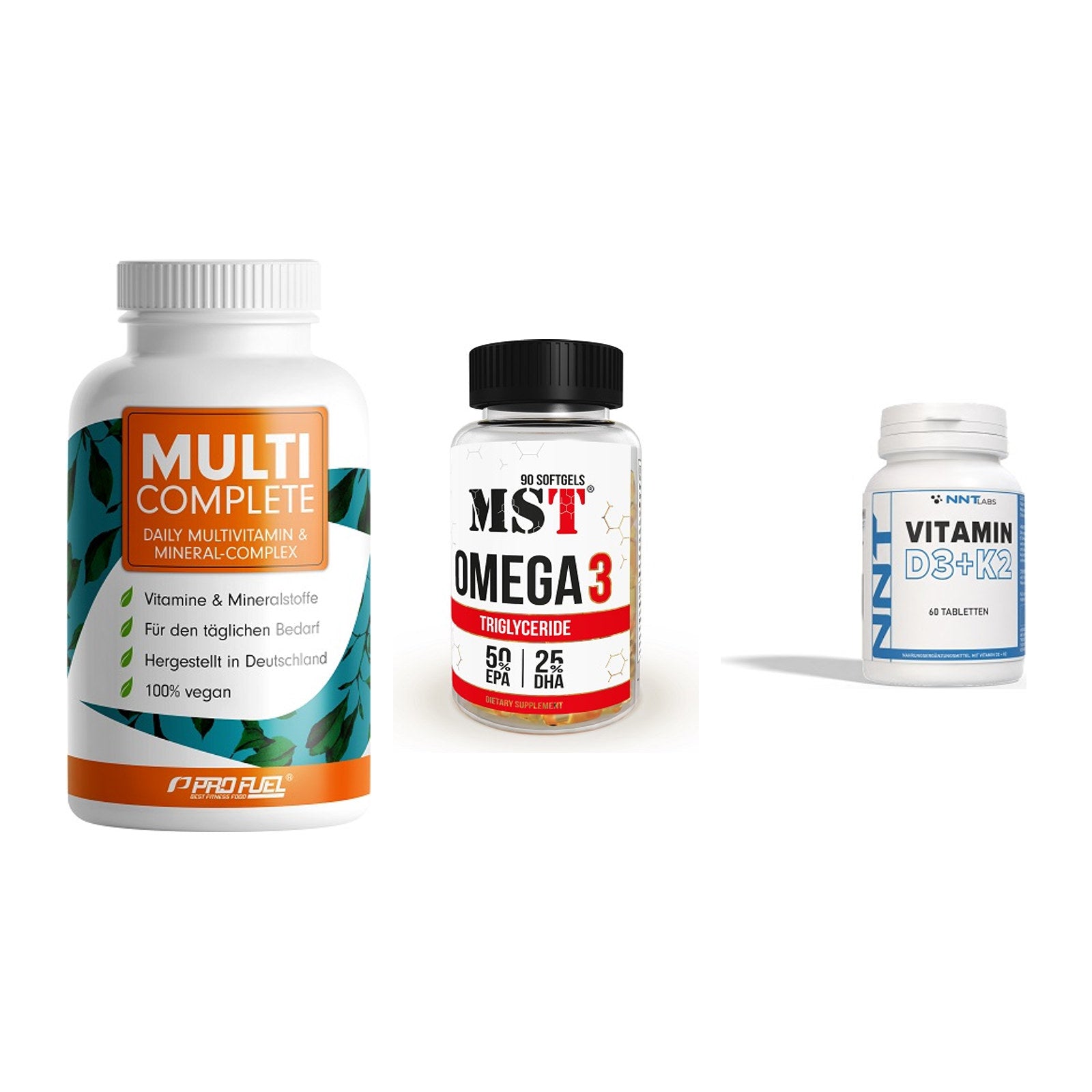Grundversorgung: ProFuel MULTI + MST Omega 3 + NNT Vitamin – alle enthaltenen Artikel