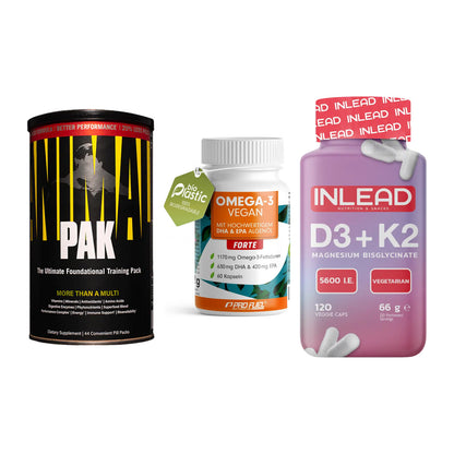 Grundversorgung: Universal + ProFuel Omega 3 + INLEAD Vitamin – alle enthaltenen Artikel