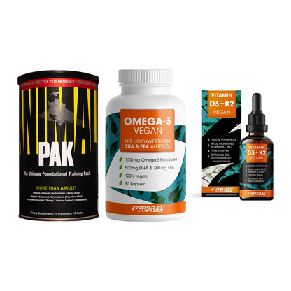 Grundversorgung: Universal + ProFuel Omega 3 + ProFuel Vitamin – alle enthaltenen Artikel