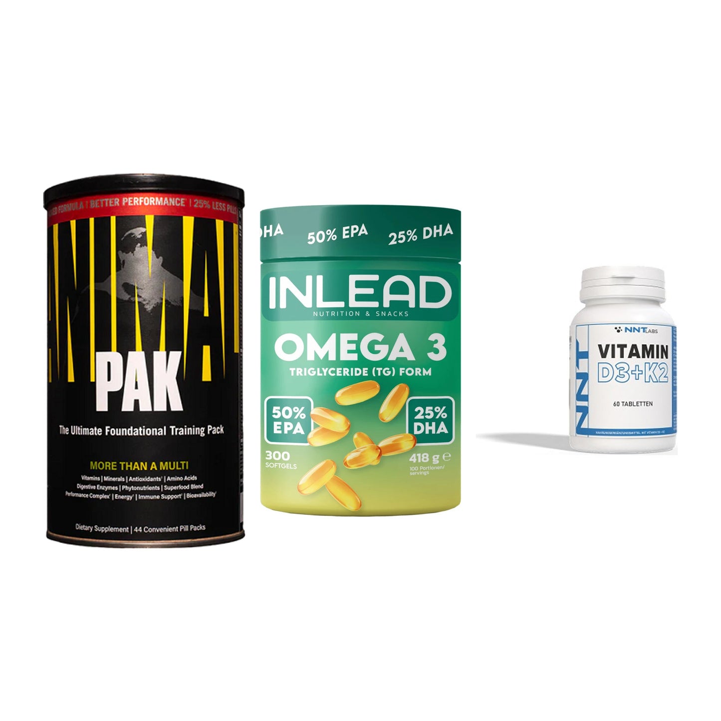Grundversorgung: Universal + INLEAD Omega-3 + NNT Vitamin – alle enthaltenen Artikel