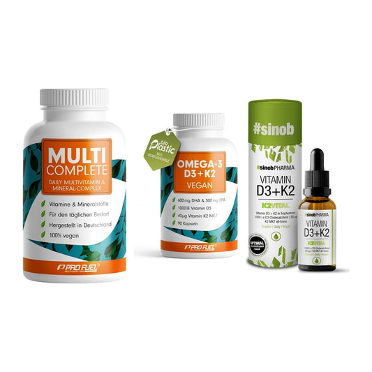 Grundversorgung: ProFuel MULTI + ProFuel Omega 3 + Sinob Vitamin – alle enthaltenen Artikel