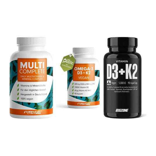 Grundversorgung: ProFuel MULTI + ProFuel Omega 3 + Big Zone – alle enthaltenen Artikel
