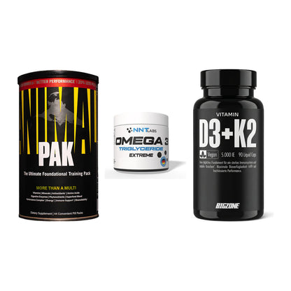 Grundversorgung: Universal + NNT Omega 3 + Big Zone – alle enthaltenen Artikel