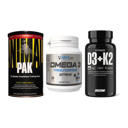 Grundversorgung: Universal + NNT Omega 3 + Big Zone – alle enthaltenen Artikel