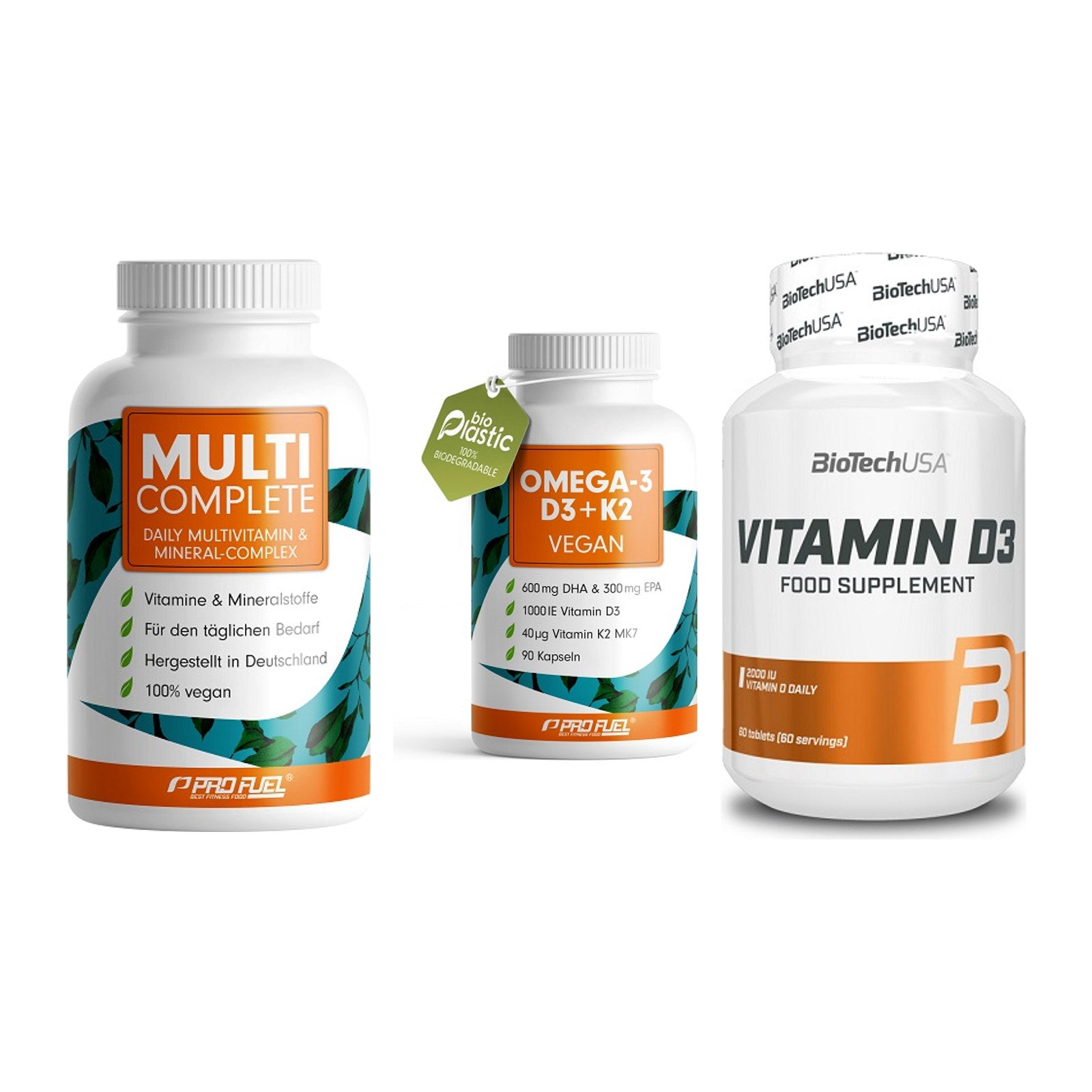 Grundversorgung: ProFuel MULTI + ProFuel Omega 3 + BioTech Vitamin – alle enthaltenen Artikel