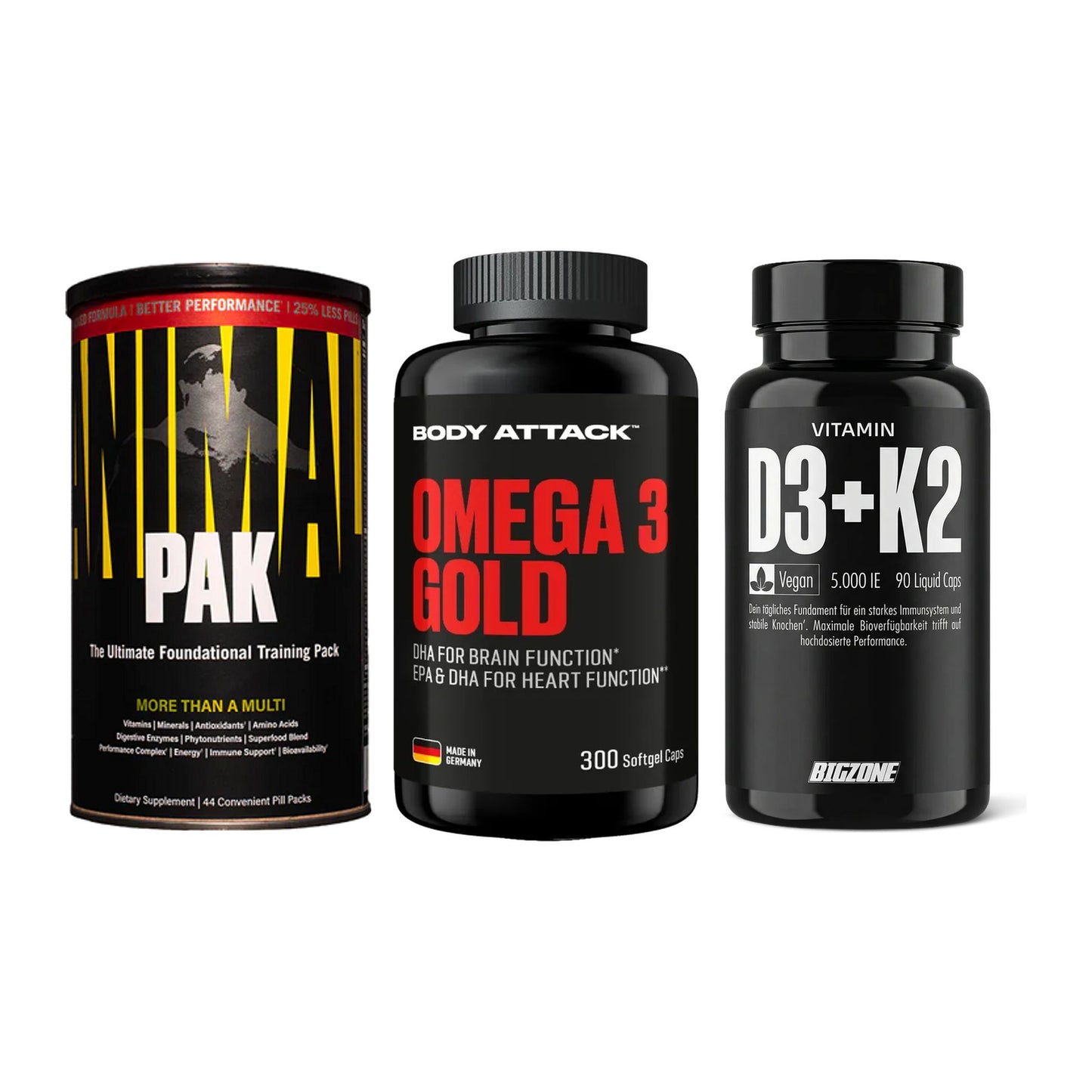 Grundversorgung: Universal + Body Attack + Big Zone – alle enthaltenen Artikel