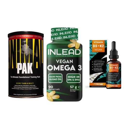 Grundversorgung: Universal + INLEAD Vegan + ProFuel Vitamin – alle enthaltenen Artikel
