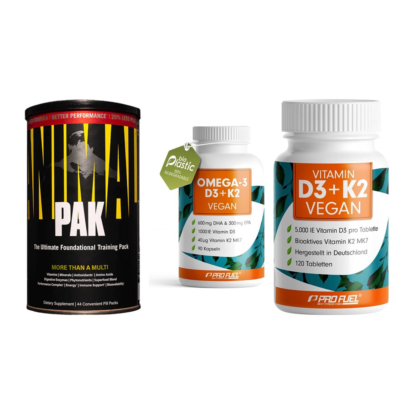Grundversorgung: Universal + ProFuel Omega 3 + ProFuel Vitamin – alle enthaltenen Artikel