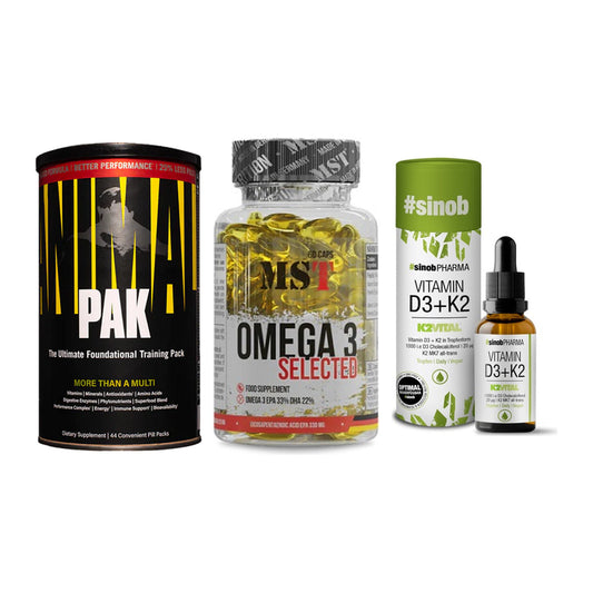 Grundversorgung: Universal + MST Omega 3 + Sinob Vitamin – alle enthaltenen Artikel