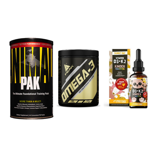 Grundversorgung: Universal + Peak Omega-3 + ProFuel VITAMIN – alle enthaltenen Artikel