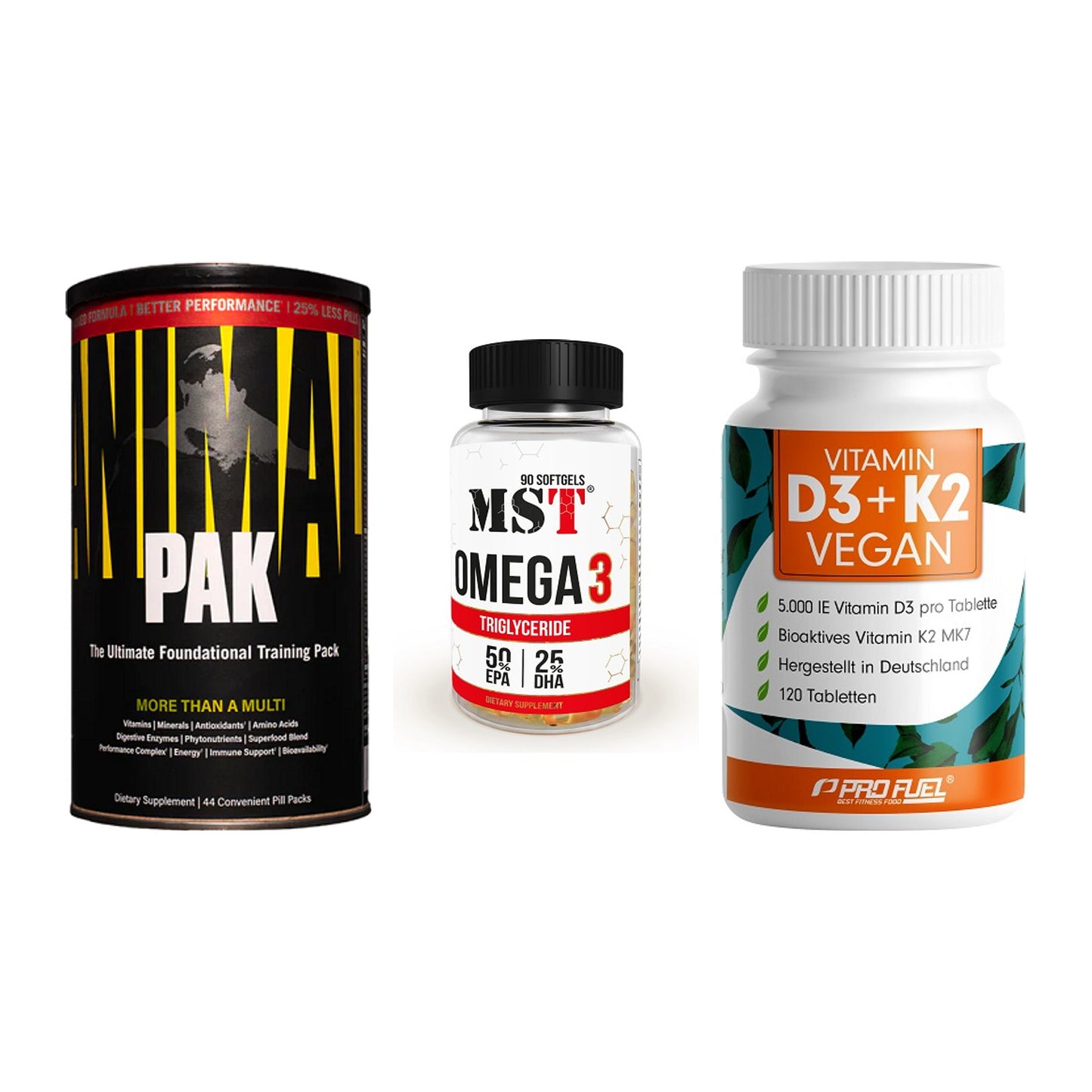 Grundversorgung: Universal + MST Omega 3 + ProFuel Vitamin – alle enthaltenen Artikel