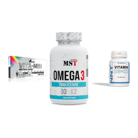 Grundversorgung: Olimp Vita-Min + MST Omega 3 500 + NNT Vitamin – alle enthaltenen Artikel