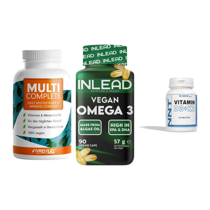 Grundversorgung: ProFuel MULTI + INLEAD Vegan + NNT Vitamin – alle enthaltenen Artikel