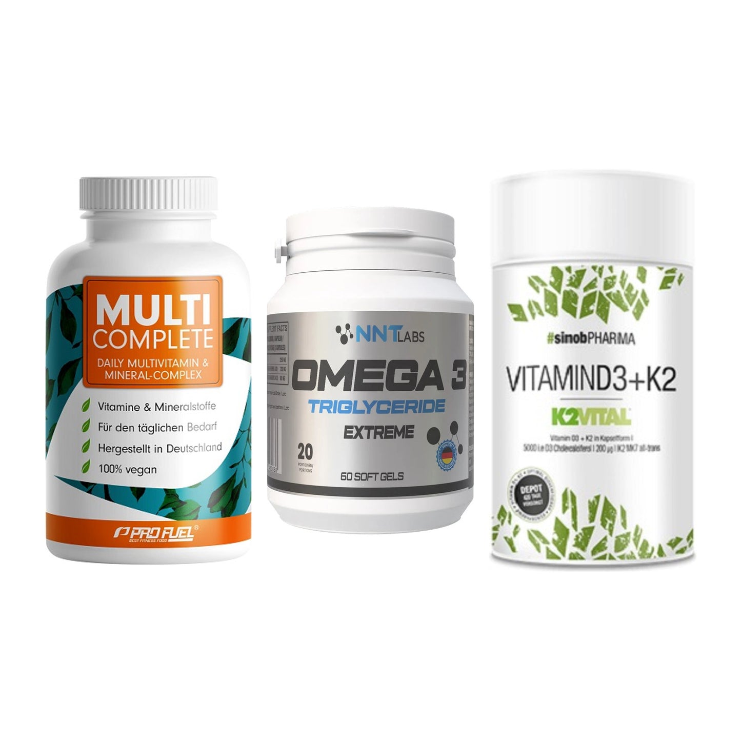Grundversorgung: ProFuel MULTI + NNT Omega 3 + Sinob Vitamin – alle enthaltenen Artikel