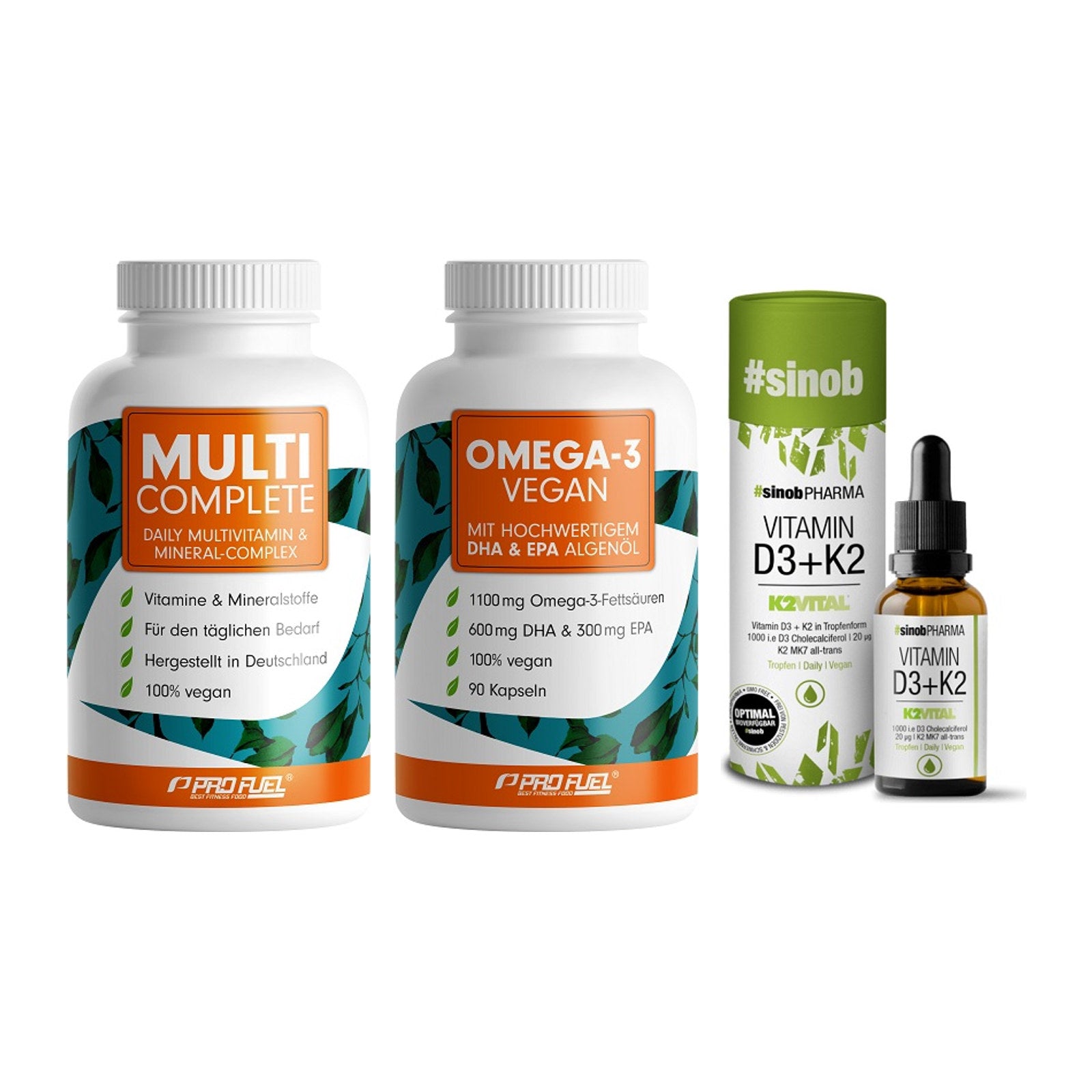 Grundversorgung: ProFuel MULTI + ProFuel Omega 3 + Sinob Vitamin – alle enthaltenen Artikel