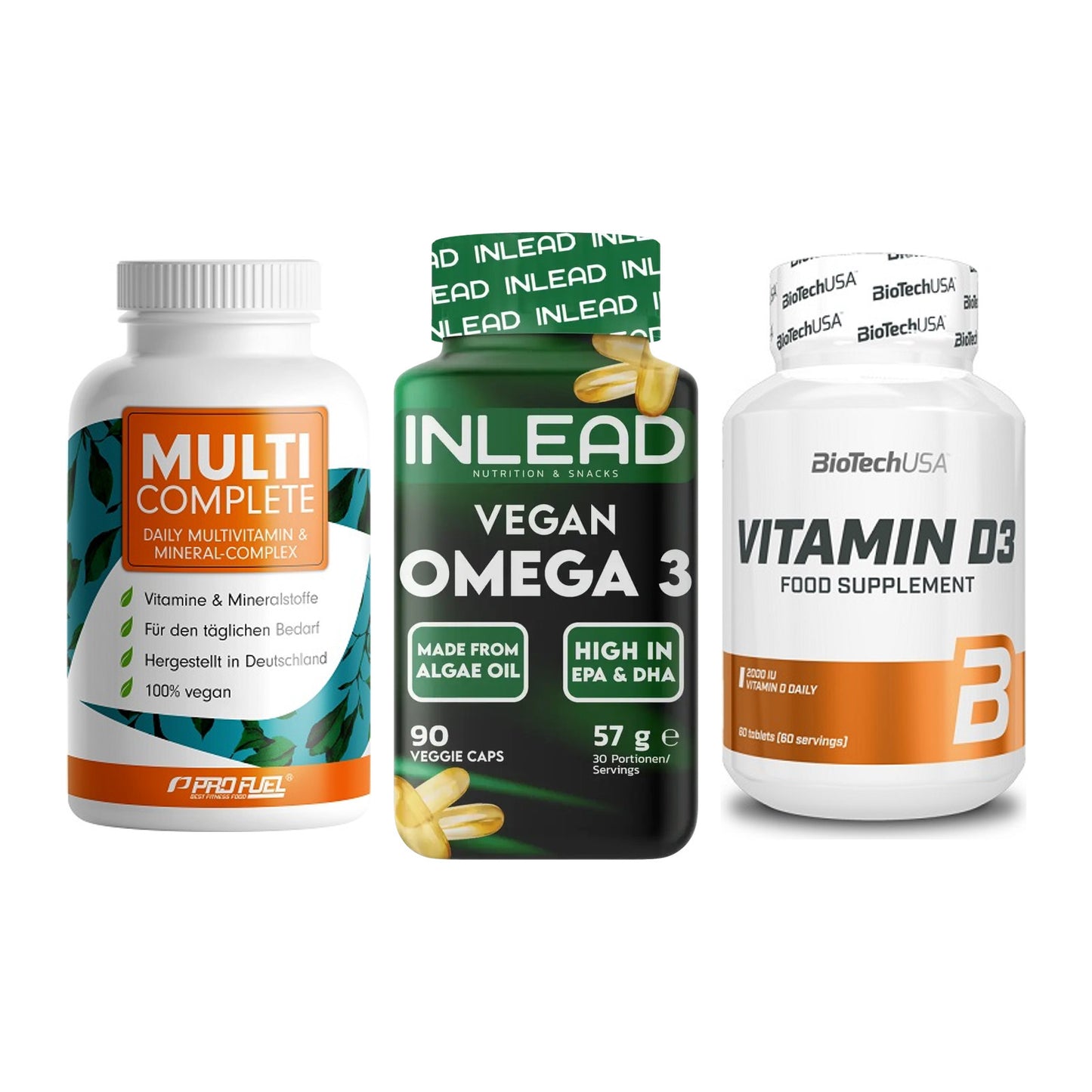 Grundversorgung: ProFuel MULTI + INLEAD Vegan + BioTech Vitamin – alle enthaltenen Artikel