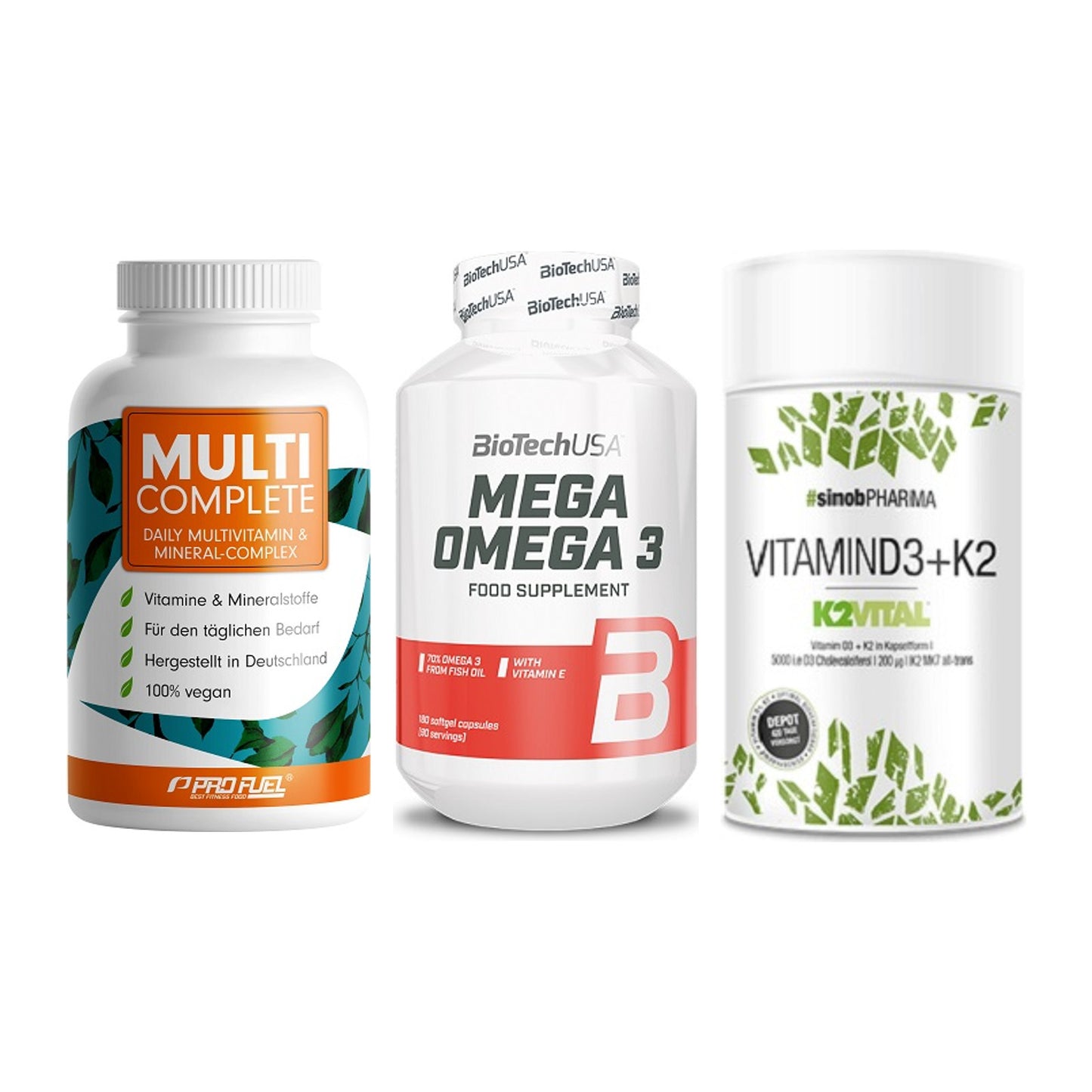 Grundversorgung: ProFuel MULTI + BioTech Mega + Sinob Vitamin – alle enthaltenen Artikel