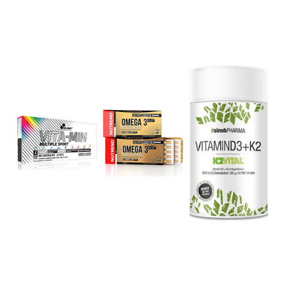 Grundversorgung: Olimp Vita-Min + Nutrend Omega 3 + Sinob Vitamin – alle enthaltenen Artikel