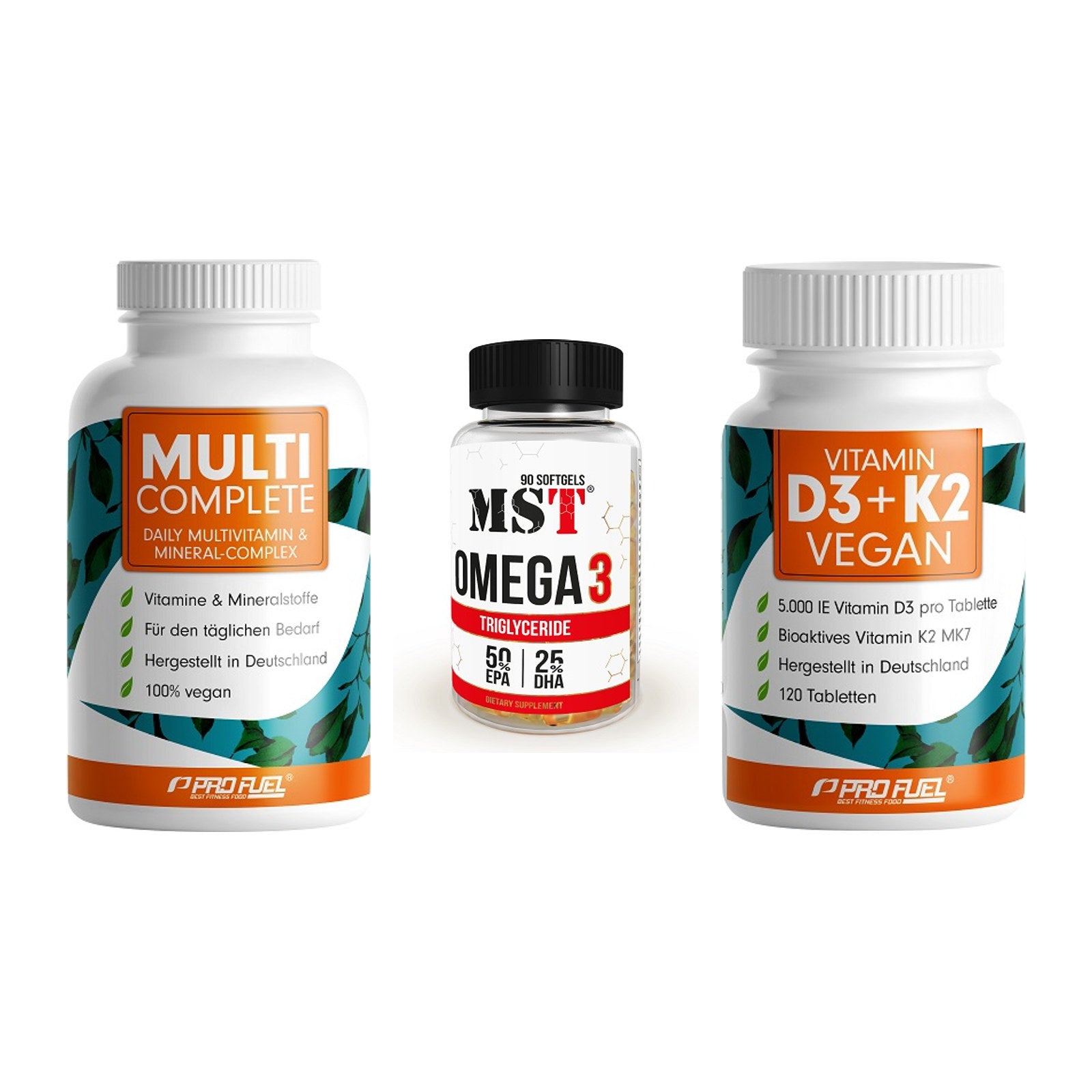 Grundversorgung: ProFuel MULTI + MST Omega 3 + ProFuel Vitamin – alle enthaltenen Artikel