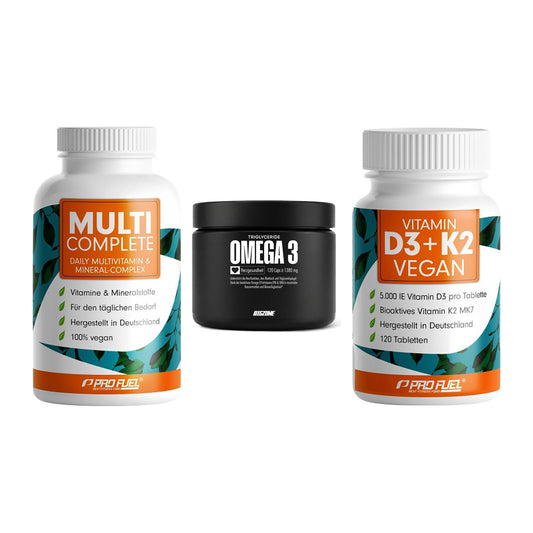 Grundversorgung: ProFuel MULTI + Big Zone Omega + ProFuel Vitamin – alle enthaltenen Artikel