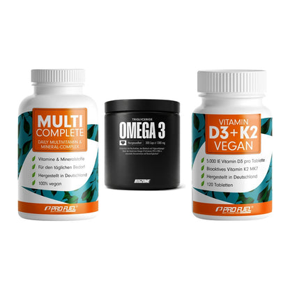 Grundversorgung: ProFuel MULTI + Big Zone Omega + ProFuel Vitamin – alle enthaltenen Artikel