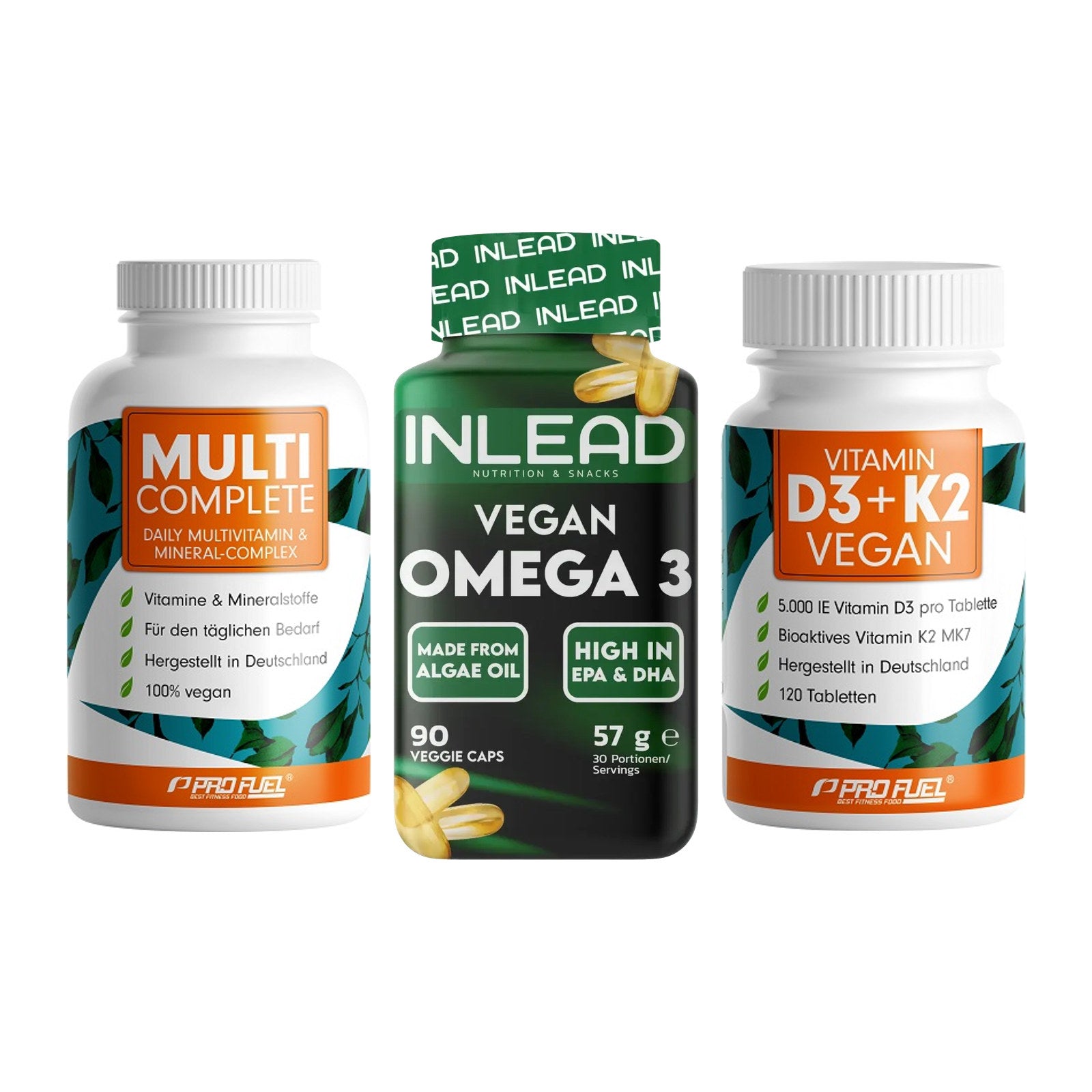 Grundversorgung: ProFuel MULTI + INLEAD Vegan + ProFuel Vitamin – alle enthaltenen Artikel