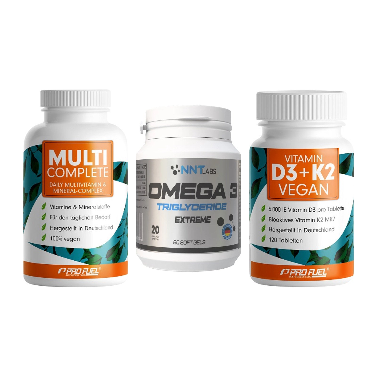 Grundversorgung: ProFuel MULTI + NNT Omega 3 + ProFuel Vitamin – alle enthaltenen Artikel