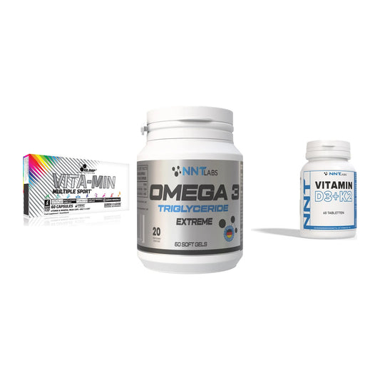 Grundversorgung: Olimp Vita-Min + NNT Omega 3 + NNT Vitamin – alle enthaltenen Artikel