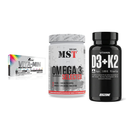 Grundversorgung: Olimp Vita-Min + MST Omega 3 + Big Zone – alle enthaltenen Artikel