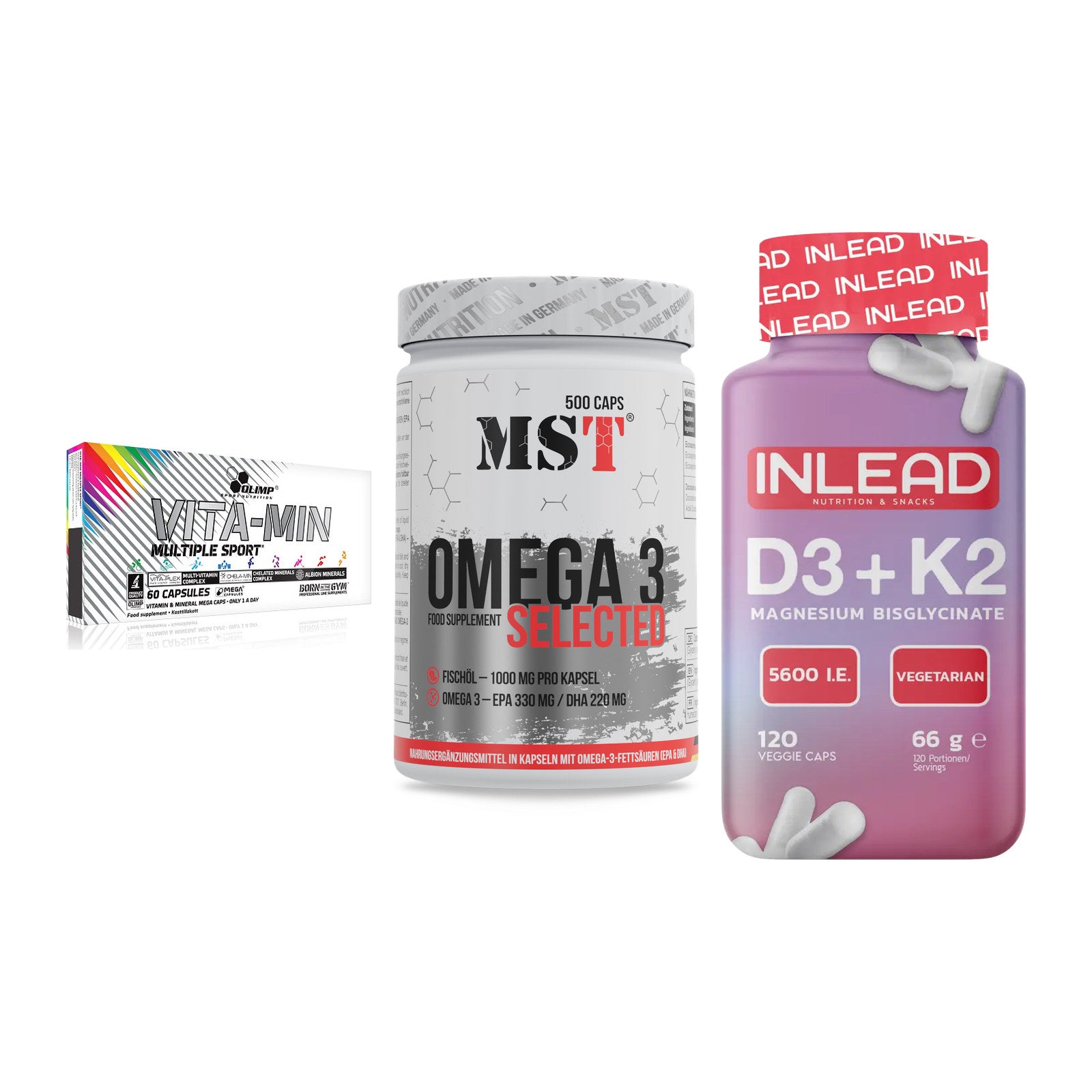 Grundversorgung: Olimp Vita-Min + MST Omega 3 + INLEAD Vitamin – alle enthaltenen Artikel