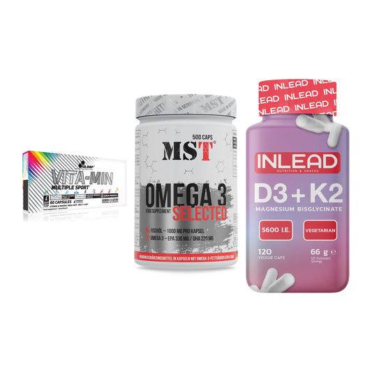 Grundversorgung: Olimp Vita-Min + MST Omega 3 + INLEAD Vitamin – alle enthaltenen Artikel