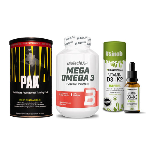 Grundversorgung: Universal + BioTech Mega + Sinob Vitamin – alle enthaltenen Artikel