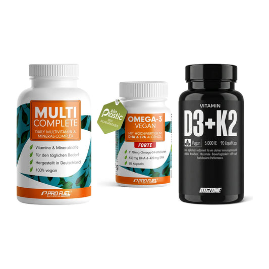 Grundversorgung: ProFuel MULTI + ProFuel Omega 3 + Big Zone – alle enthaltenen Artikel