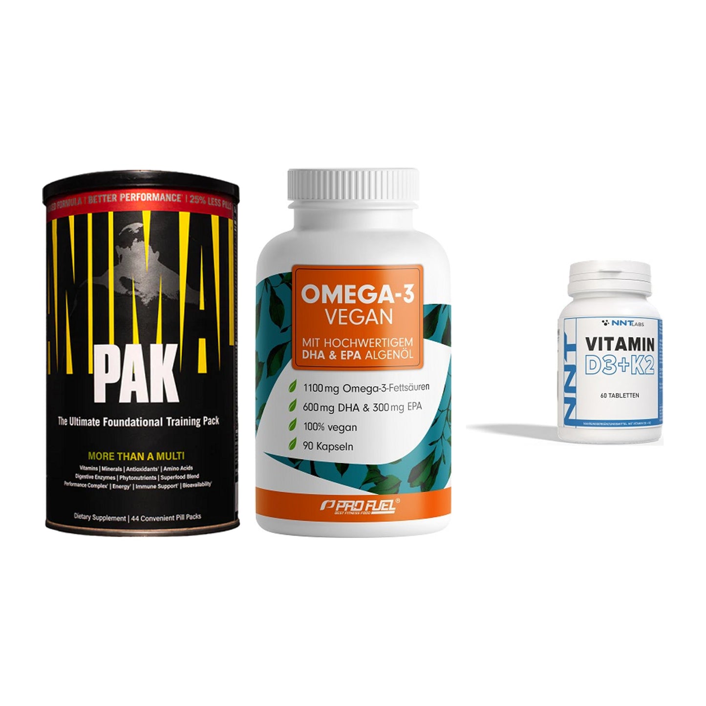 Grundversorgung: Universal + ProFuel Omega 3 + NNT Vitamin – alle enthaltenen Artikel