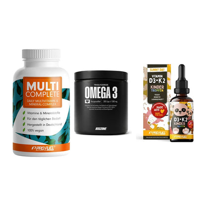 Grundversorgung: ProFuel MULTI + Big Zone Omega + ProFuel VITAMIN – alle enthaltenen Artikel