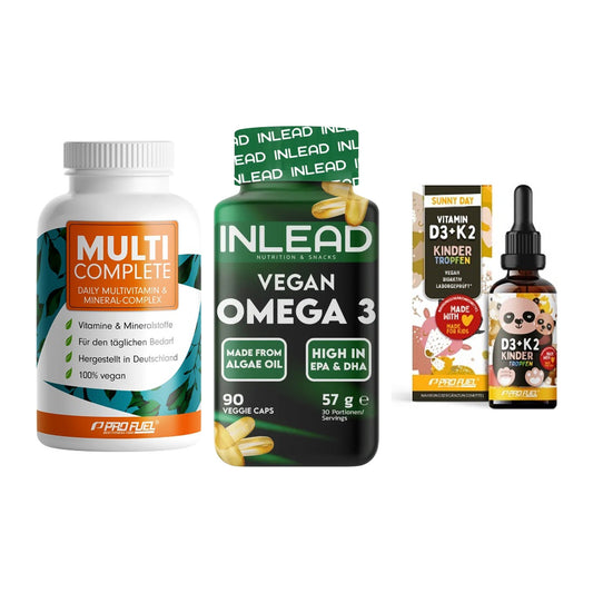 Grundversorgung: ProFuel MULTI + INLEAD Vegan + ProFuel VITAMIN – alle enthaltenen Artikel