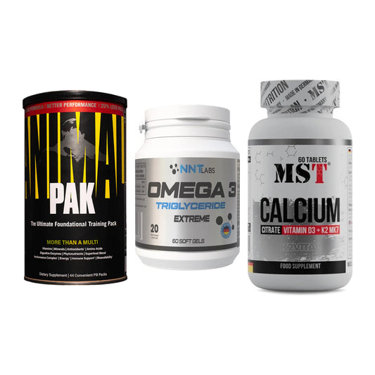 Grundversorgung: Universal + NNT Omega 3 + MST Calcium – alle enthaltenen Artikel