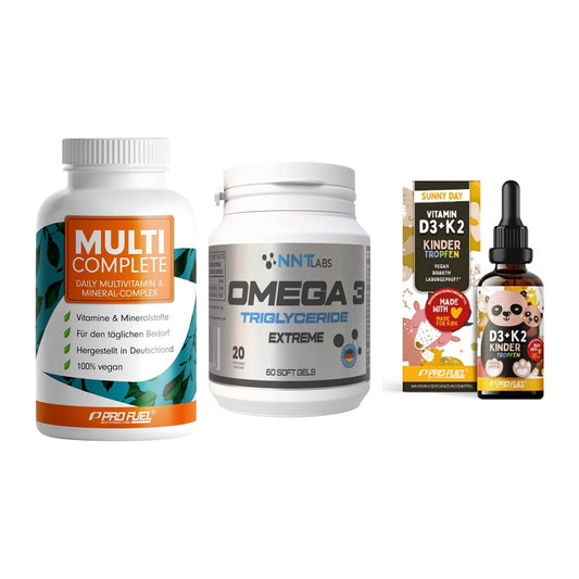 Grundversorgung: ProFuel MULTI + NNT Omega 3 + ProFuel VITAMIN – alle enthaltenen Artikel
