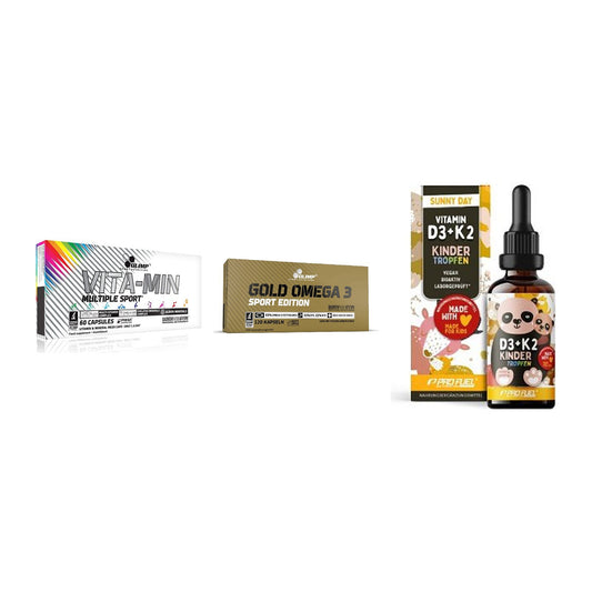 Grundversorgung: Olimp Vita-Min + Olimp Omega 3 + ProFuel VITAMIN – alle enthaltenen Artikel