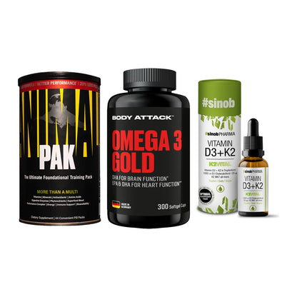 Grundversorgung: Universal + Body Attack + Sinob Vitamin – alle enthaltenen Artikel
