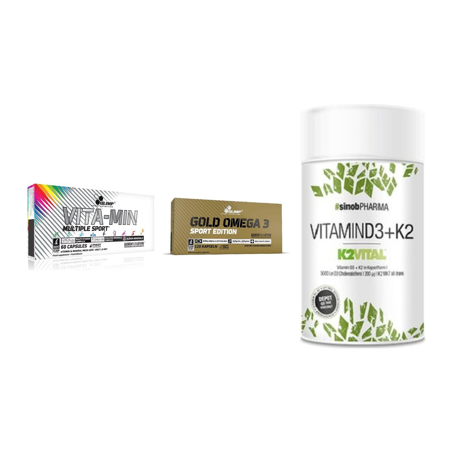 Grundversorgung: Olimp Vita-Min + Olimp Omega 3 + Sinob Vitamin – alle enthaltenen Artikel