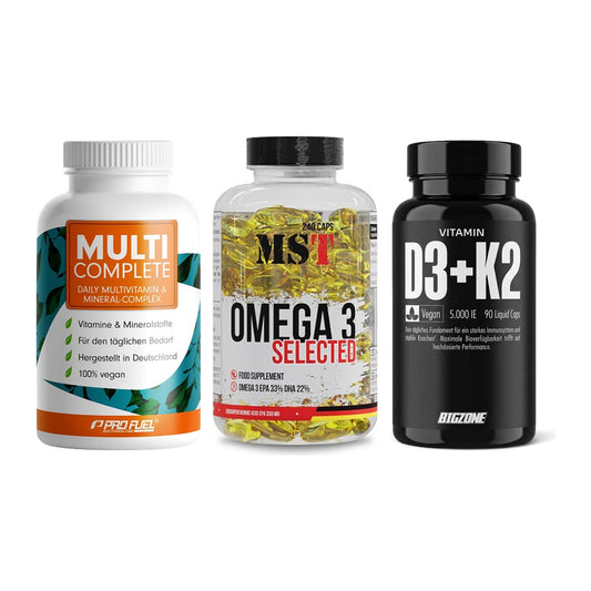 Grundversorgung: ProFuel MULTI + MST Omega 3 + Big Zone – alle enthaltenen Artikel
