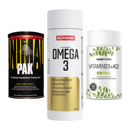 Grundversorgung: Universal + Nutrend Omega 3 + Sinob Vitamin – alle enthaltenen Artikel