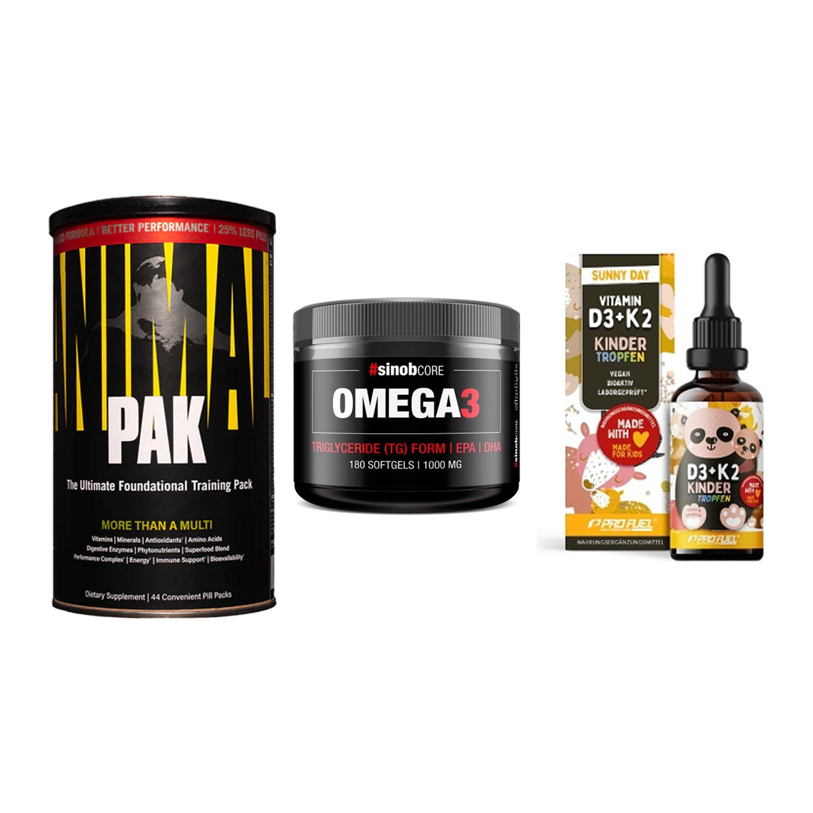 Grundversorgung: Universal + Sinob Omega 3 + ProFuel VITAMIN – alle enthaltenen Artikel